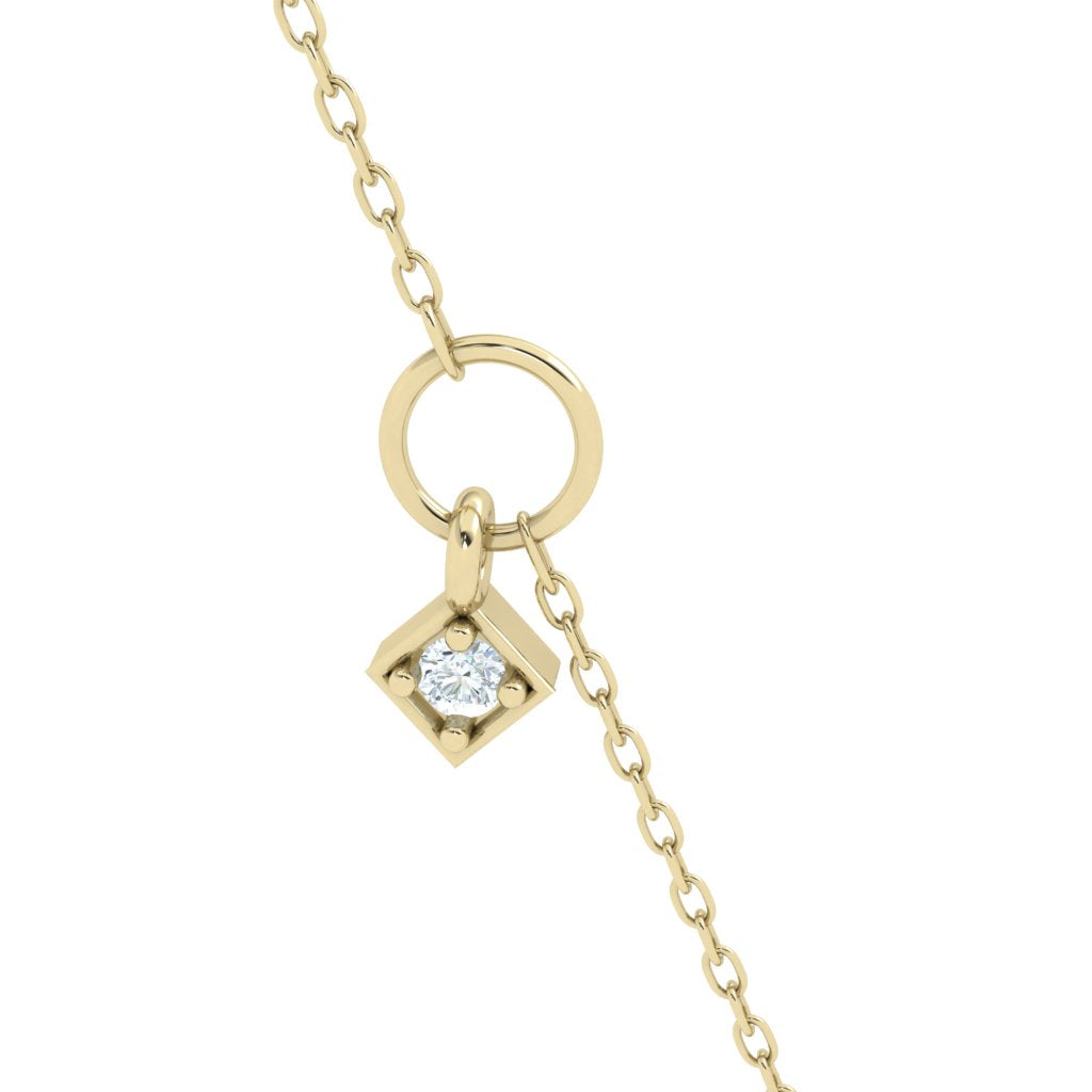 Cross Moissanite Pendant with Accent Yellow Gold