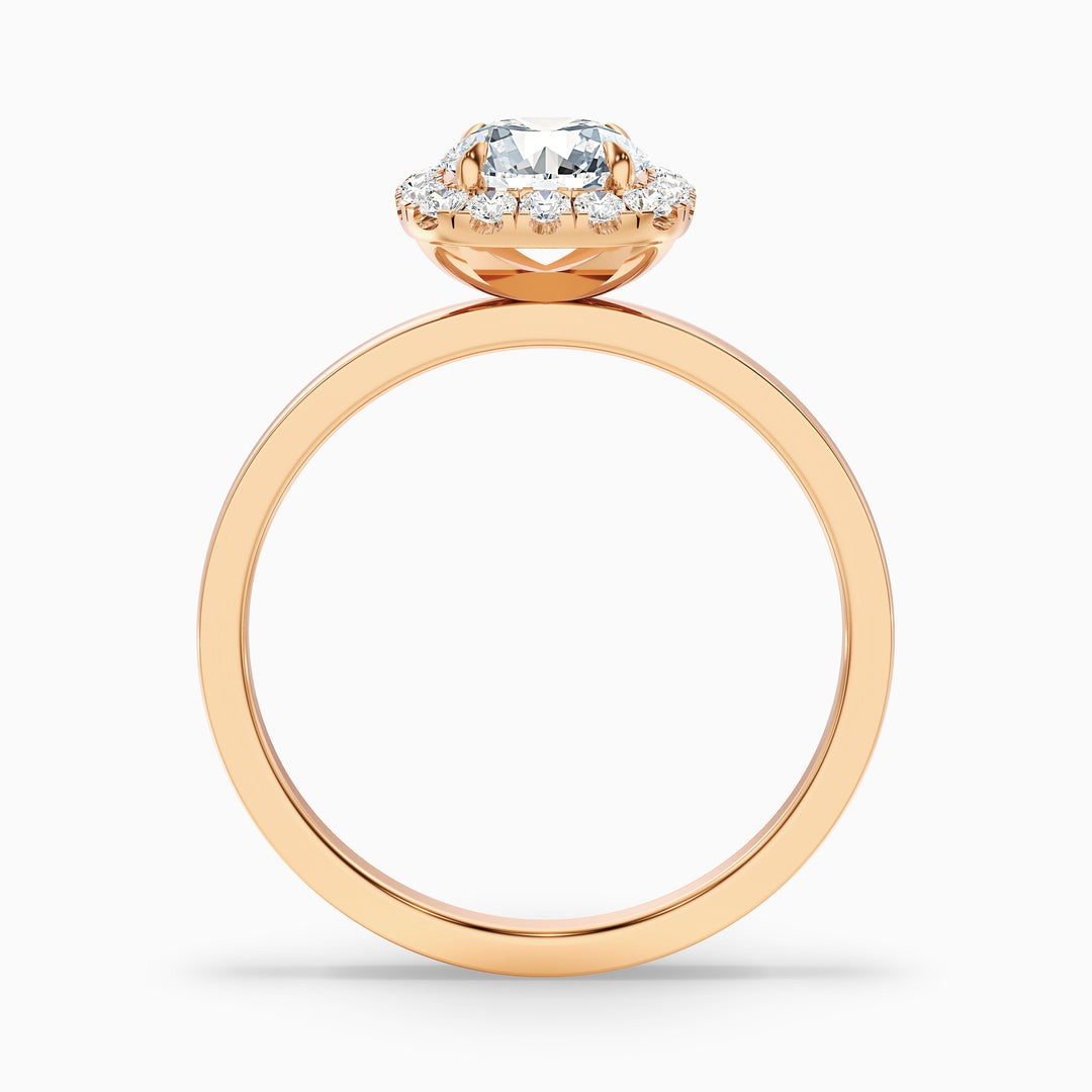 Crystal 1 Carat Round Cut Halo Lab Grown Diamond Ring 