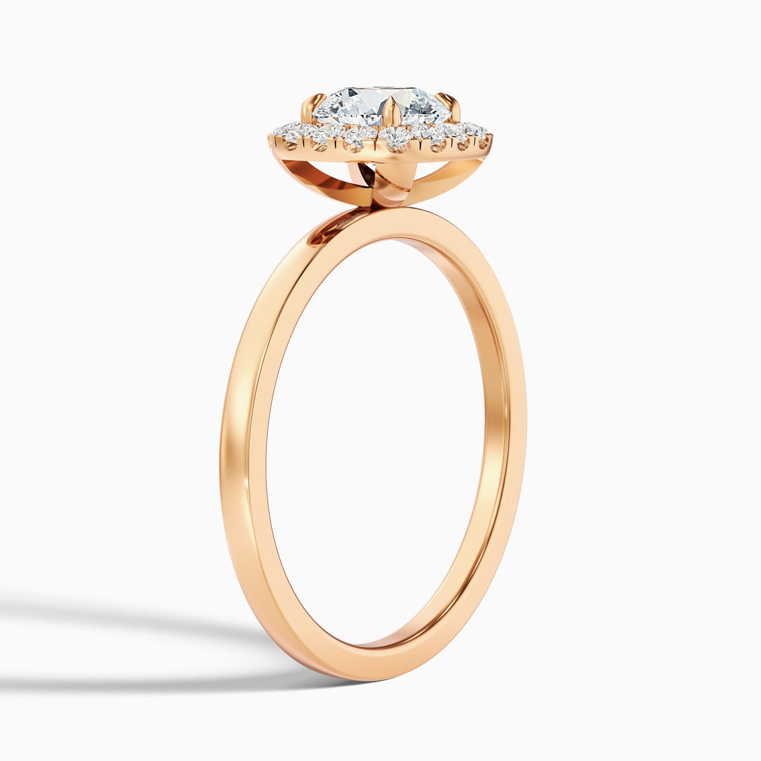 Crystal 1 Carat Round Cut Halo Lab Grown Diamond Ring 