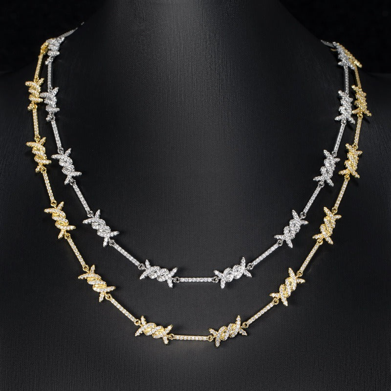 Crystal Iced 8mm Moissanite Thorns Chain