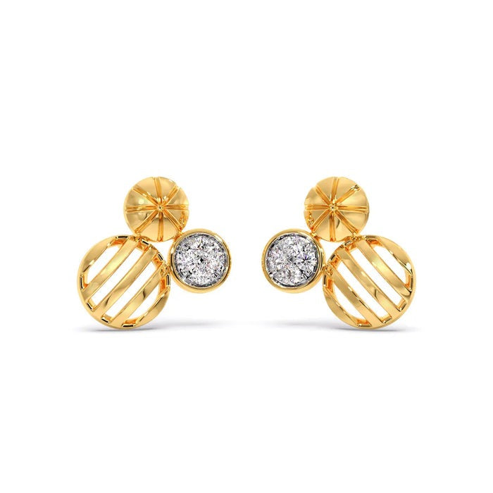 Crystal Cascade Stud Lab Diamond Earrings