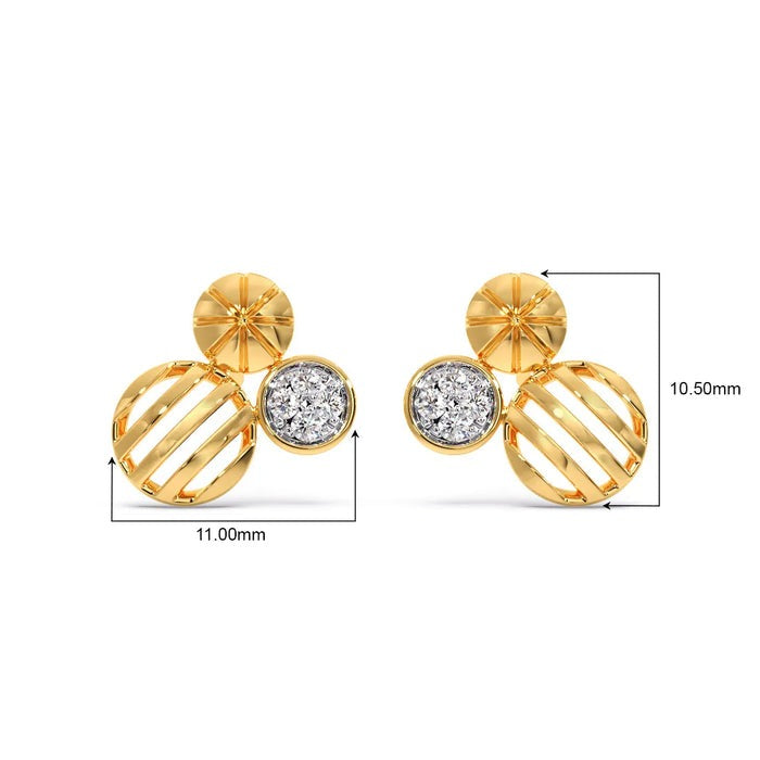 Crystal Cascade Stud Lab Diamond Earrings