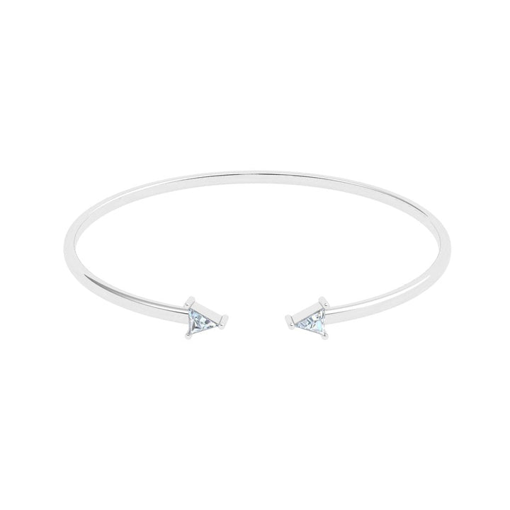 Cuff Moissanite Bracelet White Gold