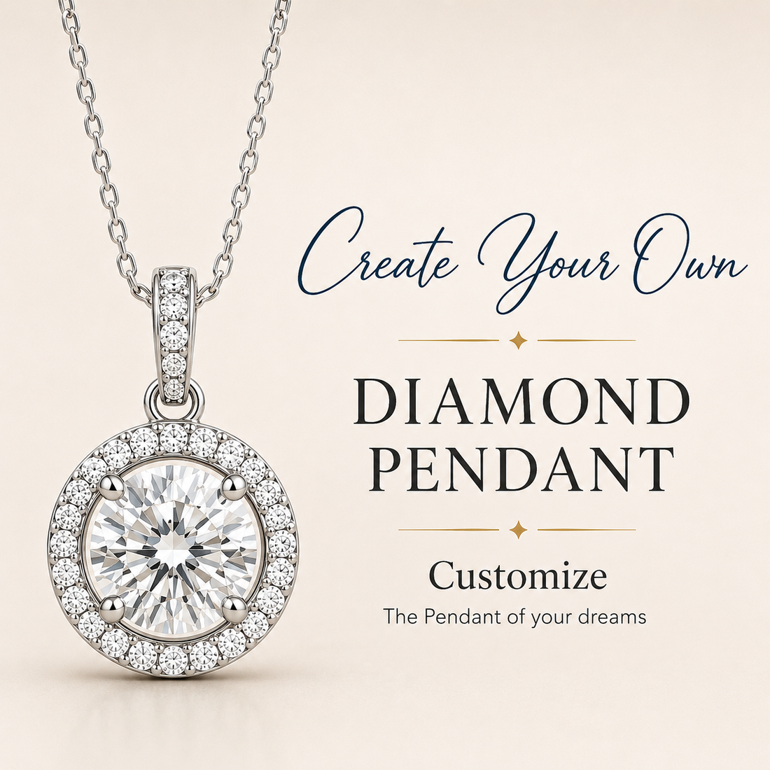 Custom Lab Grown Diamond Pendant