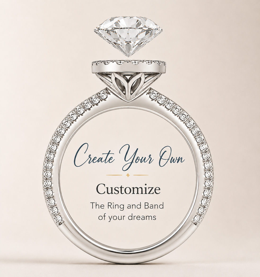 Custom Lab Grown Diamond Engagement Ring - Custom Orders