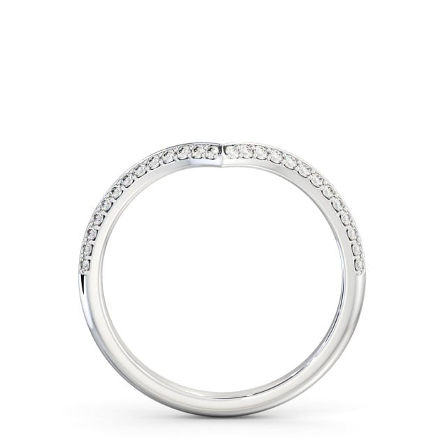 Daisy Half Eternity Round Knife Edge Wishbone Design Ring