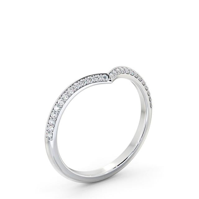 Daisy Half Eternity Round Knife Edge Wishbone Design Ring