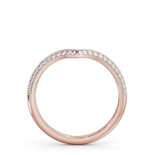 Daisy Half Eternity Round Knife Edge Wishbone Design Ring