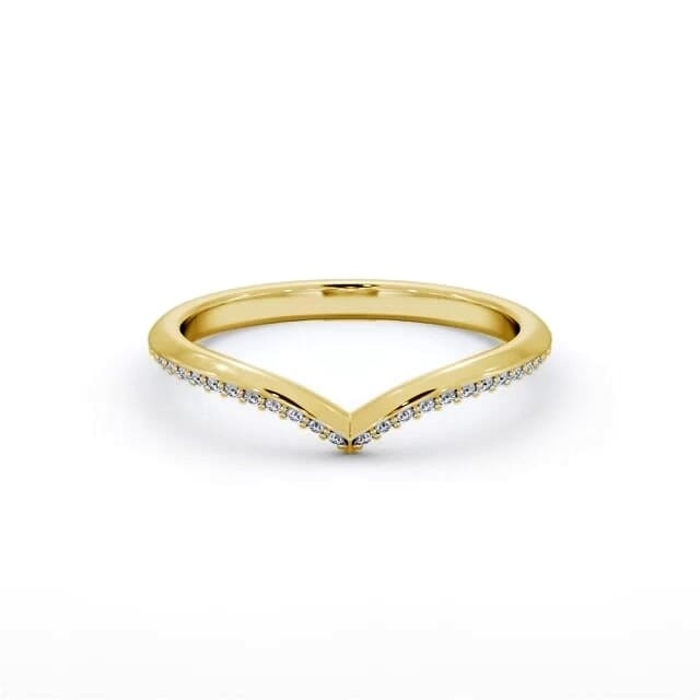 Daisy Half Eternity Round Knife Edge Wishbone Design Ring