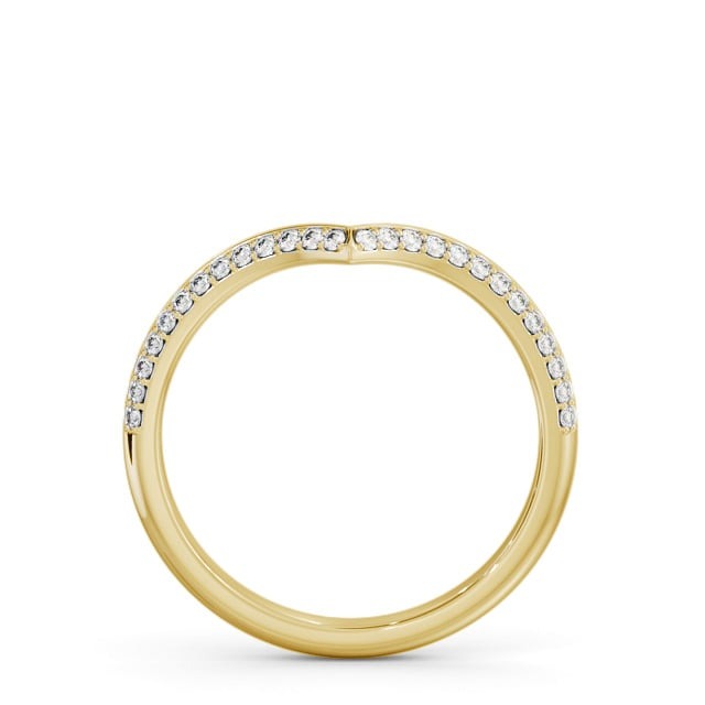 Daisy Half Eternity Round Knife Edge Wishbone Design Ring