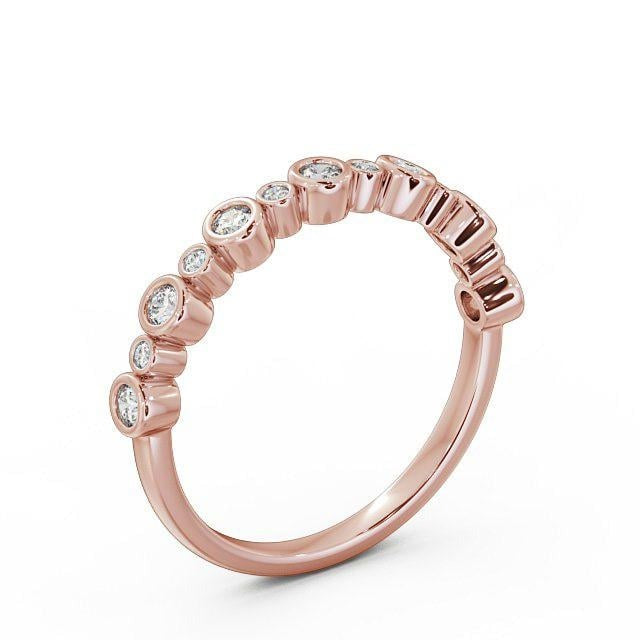 Daisy Half Eternity Round Lab Diamond Bezel Set Ring