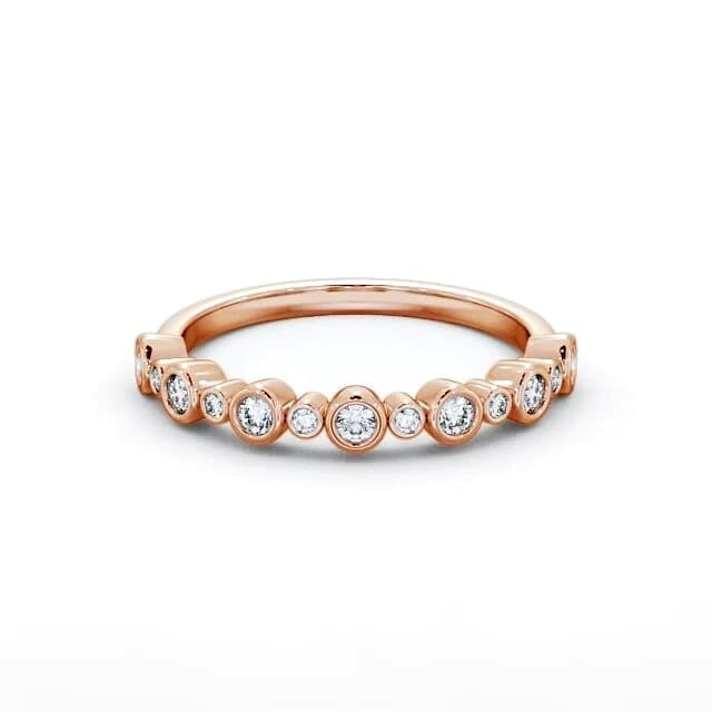Daisy Half Eternity Round Lab Diamond Bezel Set Ring