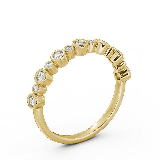 Daisy Half Eternity Round Lab Diamond Bezel Set Ring