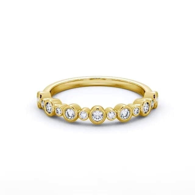 Daisy Half Eternity Round Lab Diamond Bezel Set Ring
