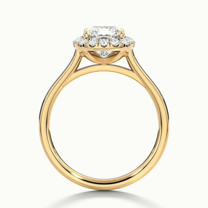 Delight Cushion Oberon Plain Moissanite Engagement Ring