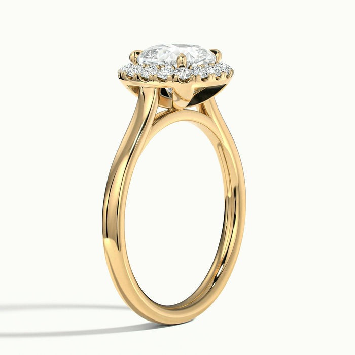 Delight Cushion Oberon Plain Moissanite Engagement Ring