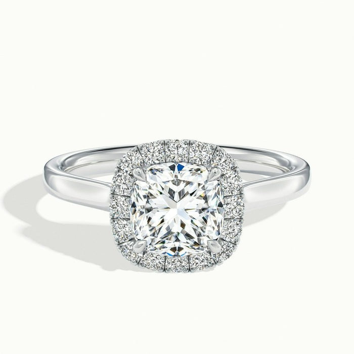 Delight Cushion Oberon Plain Moissanite Engagement Ring