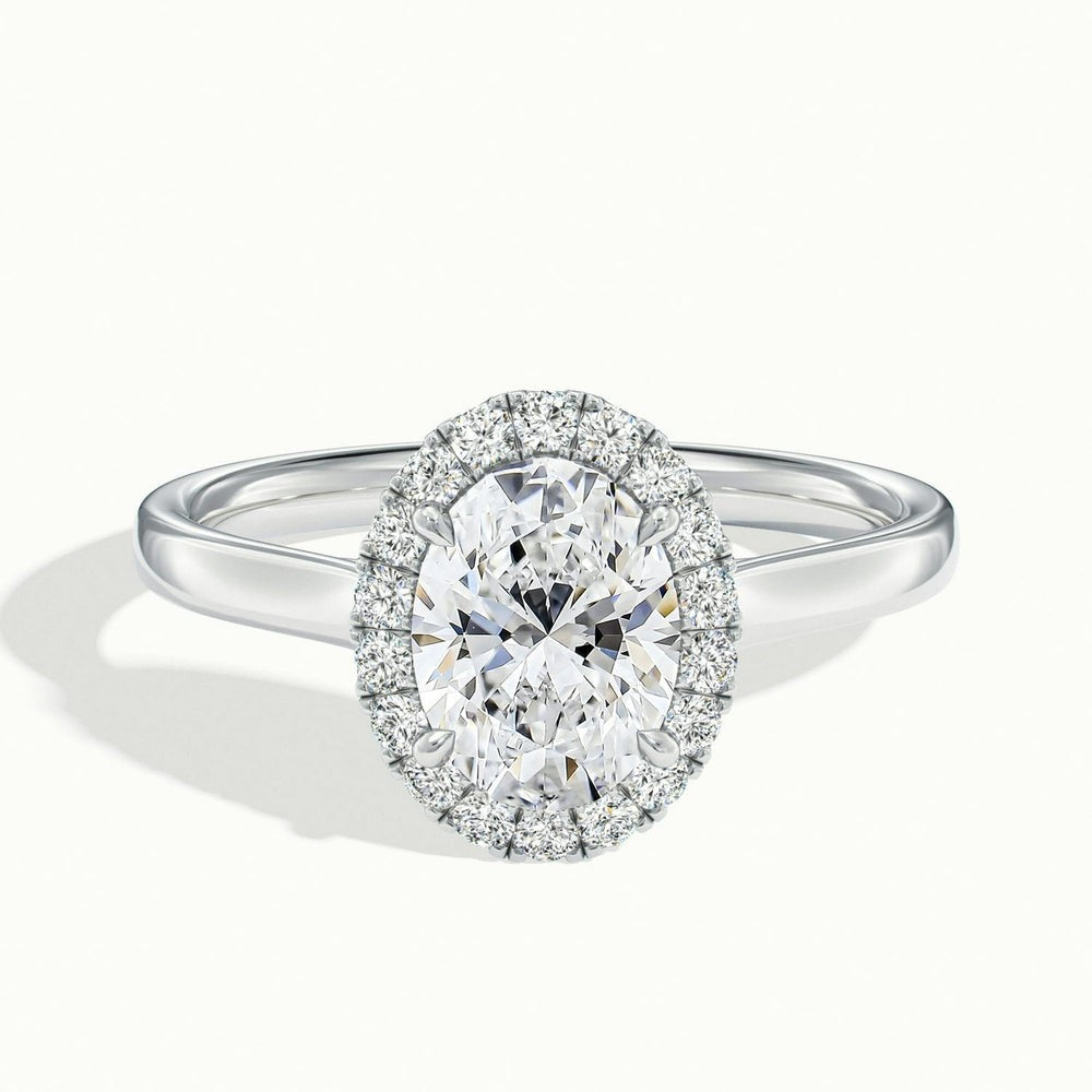 Delight Oval Oberon Plain Moissanite Engagement Ring