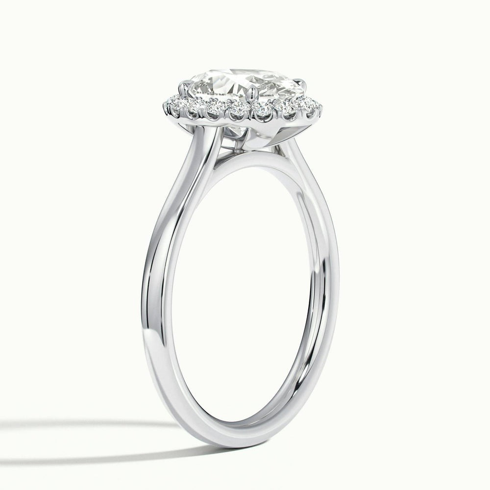 Delight Oval Oberon Plain Moissanite Engagement Ring