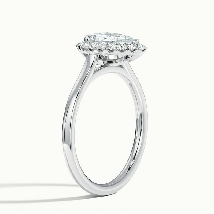 Delight Pear Oberon Plain Moissanite Engagement Ring