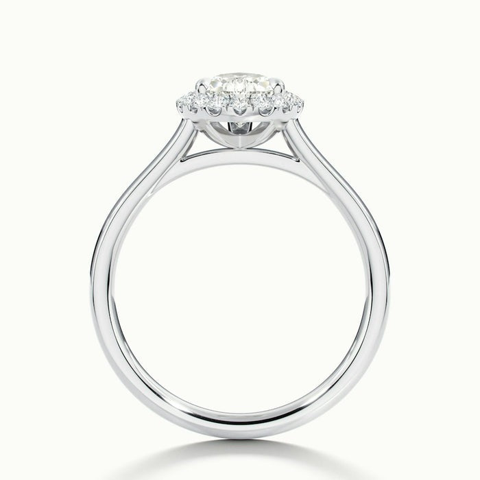 Delight Pear Oberon Plain Moissanite Engagement Ring