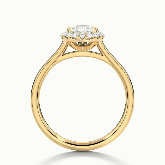 Delight Pear Oberon Plain Moissanite Engagement Ring