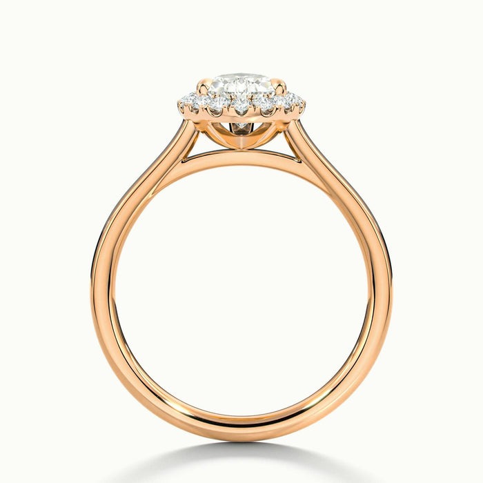 Delight Pear Oberon Plain Moissanite Engagement Ring