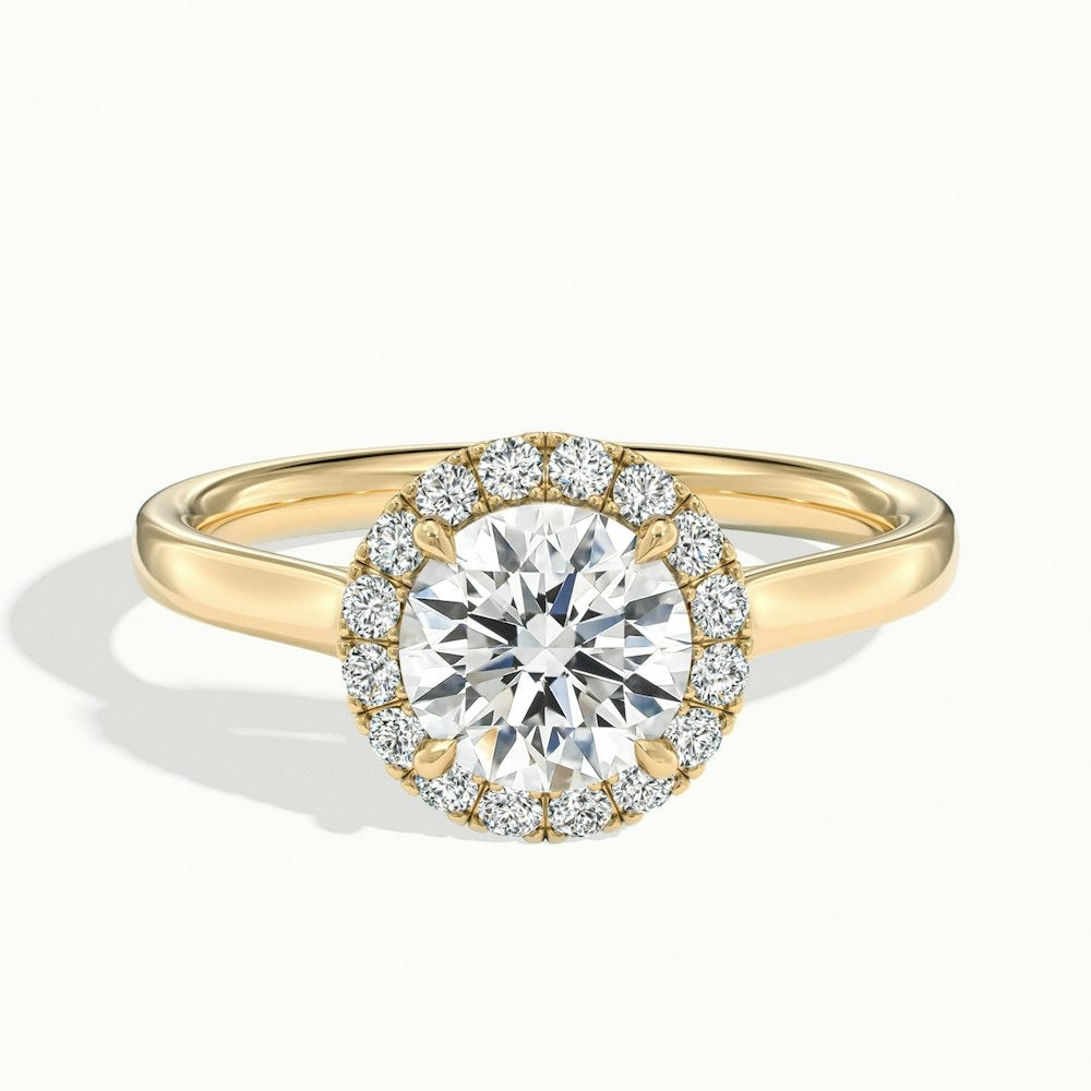 Delight Round Oberon Plain Moissanite Engagement Ring