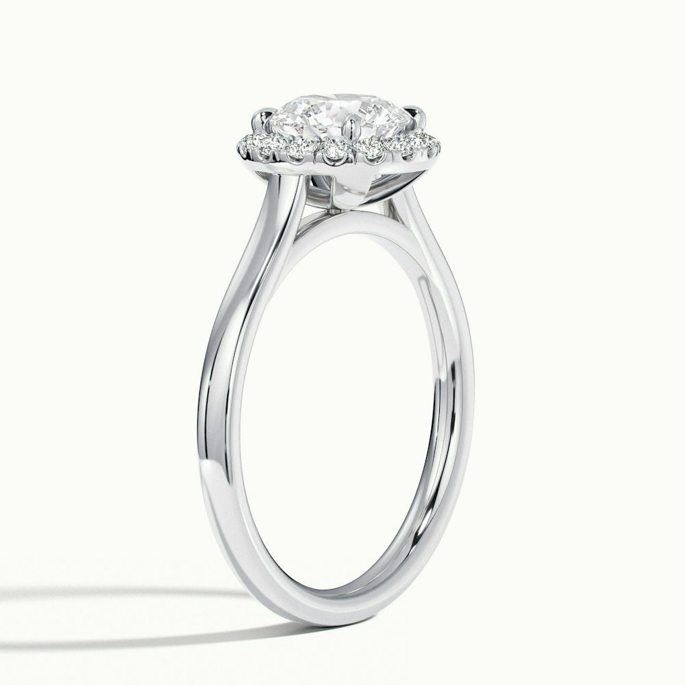 Delight Round Oberon Plain Moissanite Engagement Ring