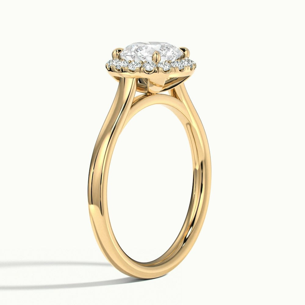 Delight Round Oberon Plain Moissanite Engagement Ring