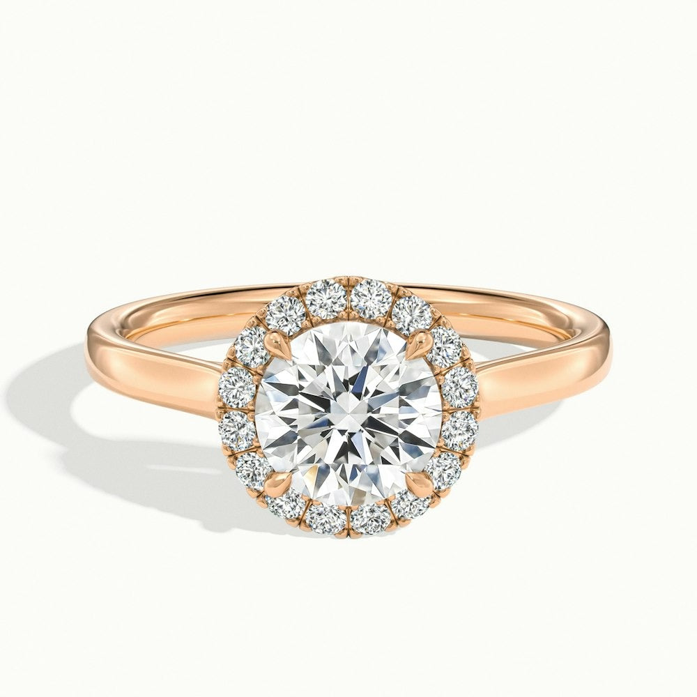 Delight Round Oberon Plain Moissanite Engagement Ring