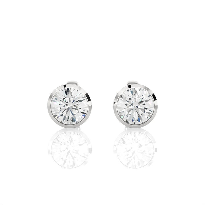 Dreamcatcher Loops Lab Diamond Bezel Studs Earrings