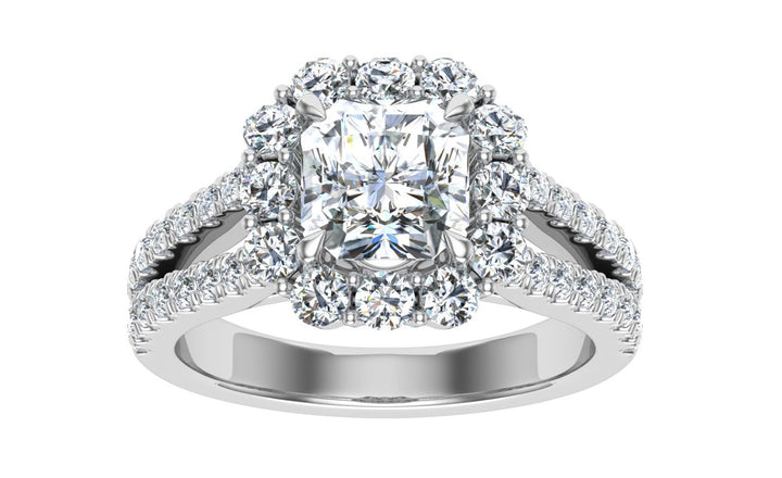 Dreams Asscher Halo Moissanite Engagement Ring