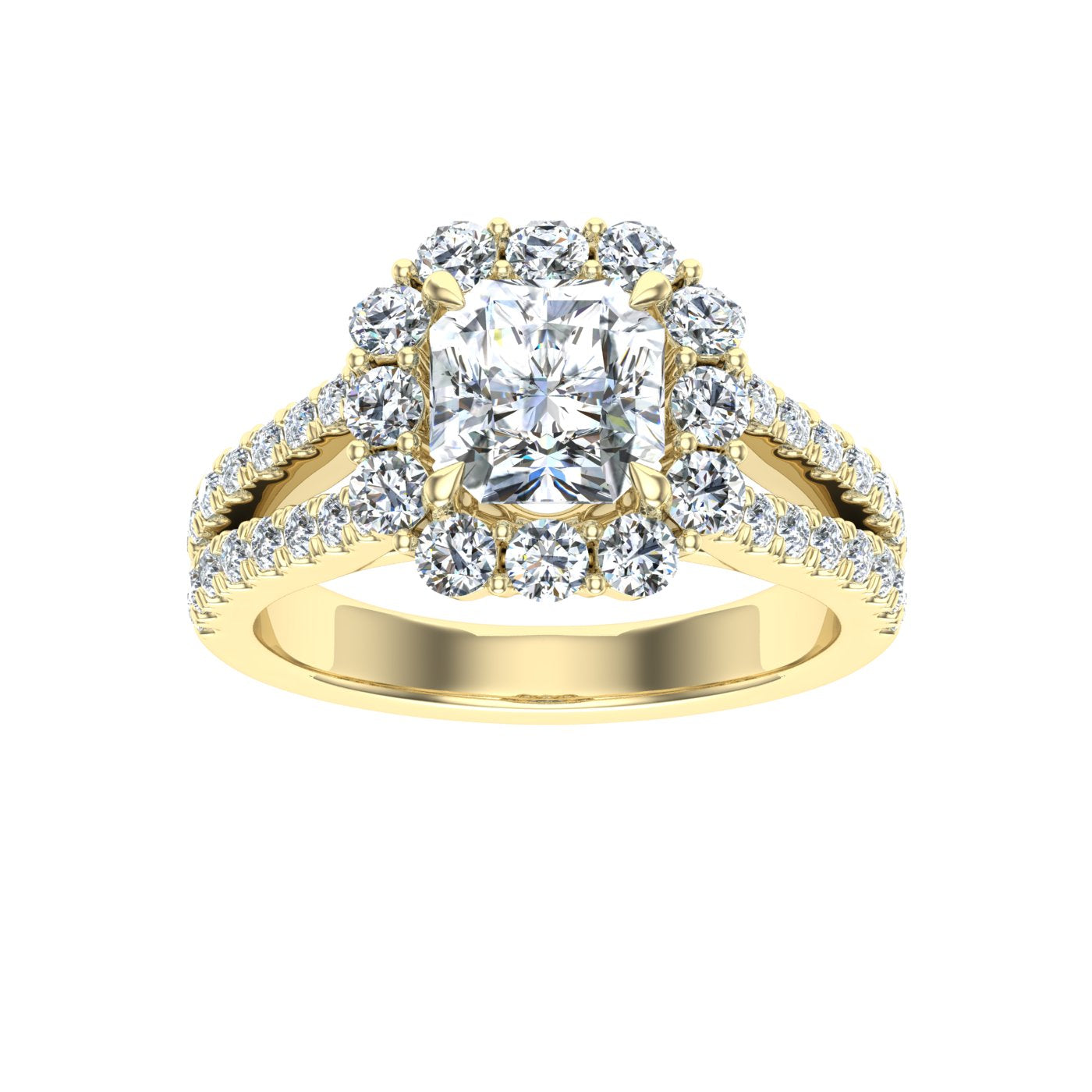 Dreams Asscher Halo Moissanite Engagement Ring