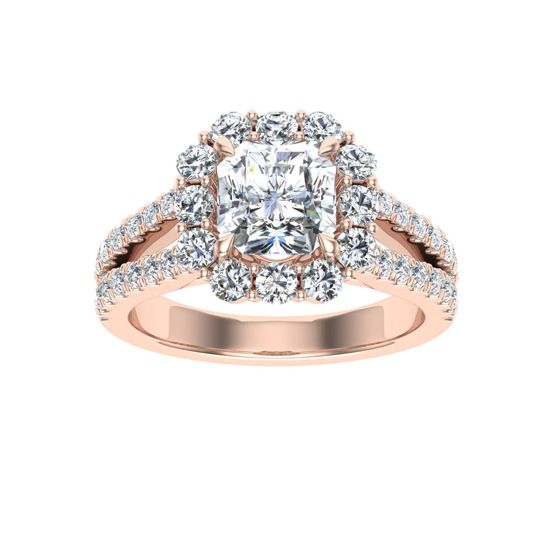 Dreams Asscher Halo Moissanite Engagement Ring