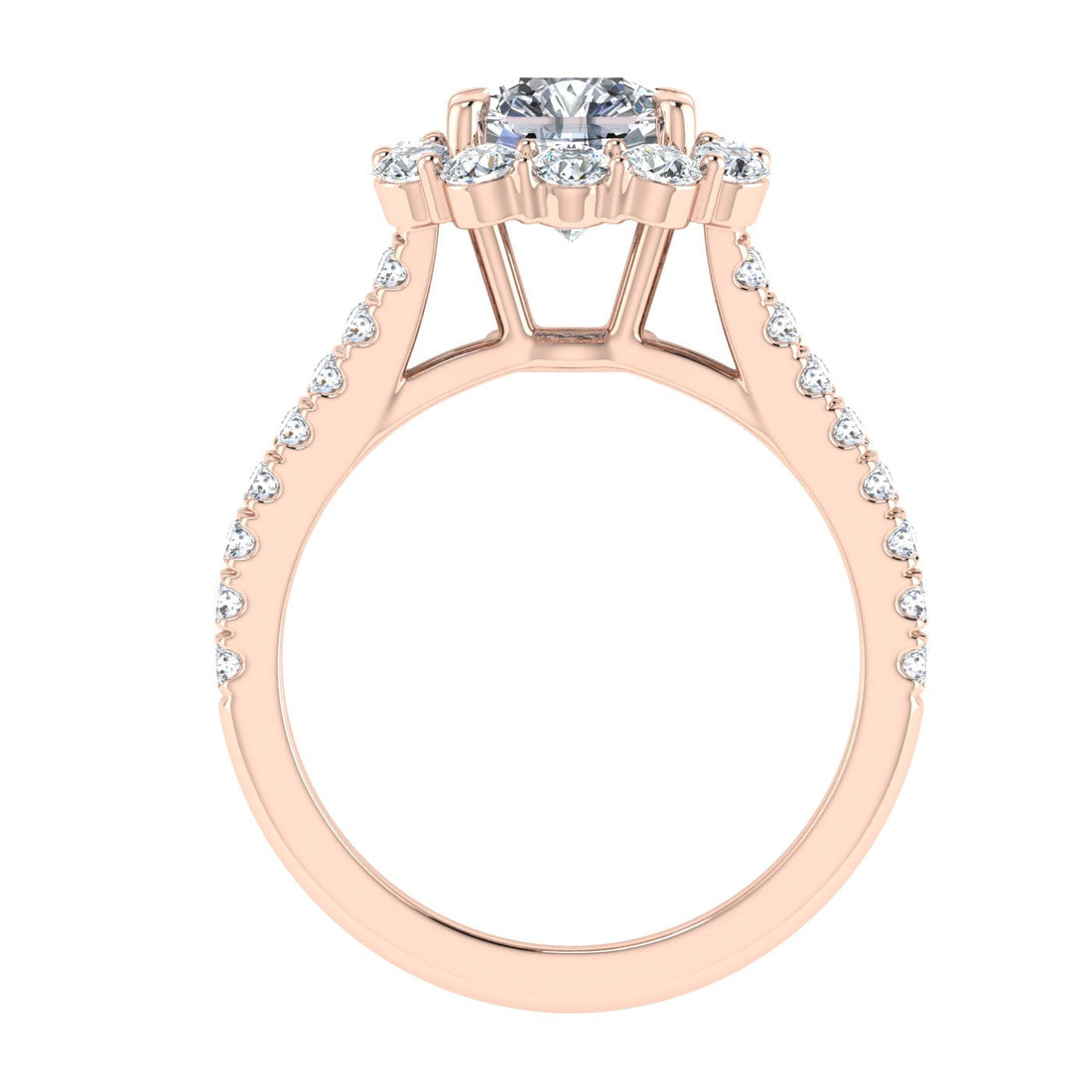 Dreams Asscher Halo Moissanite Engagement Ring