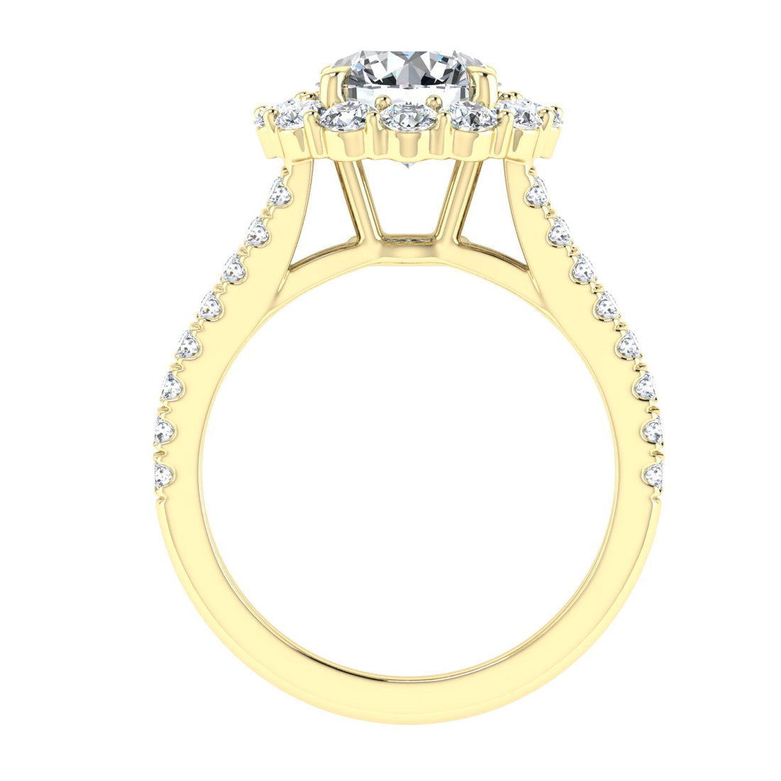 Dreams Round Halo Moissanite Engagement Ring