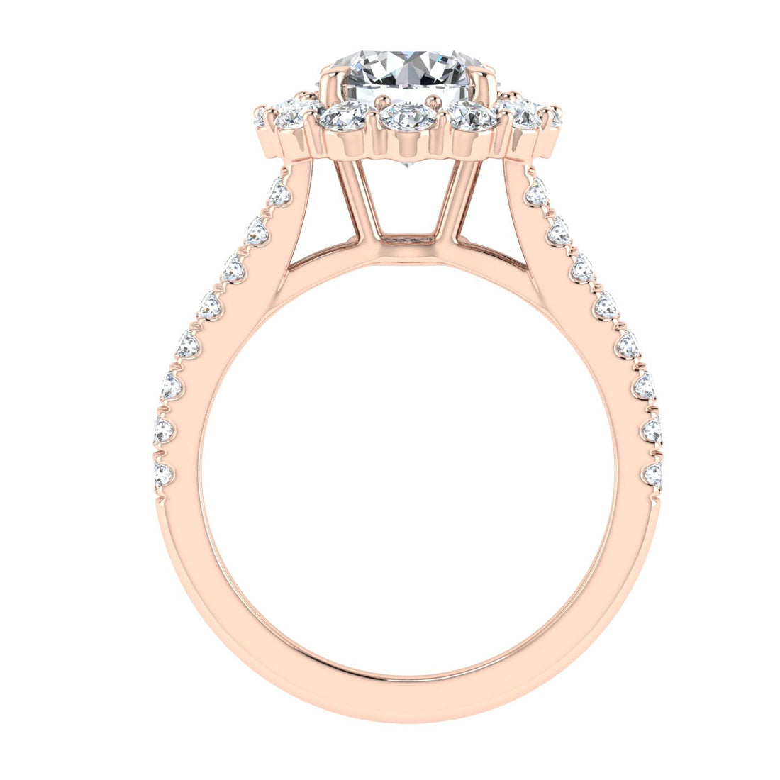 Dreams Round Halo Moissanite Engagement Ring