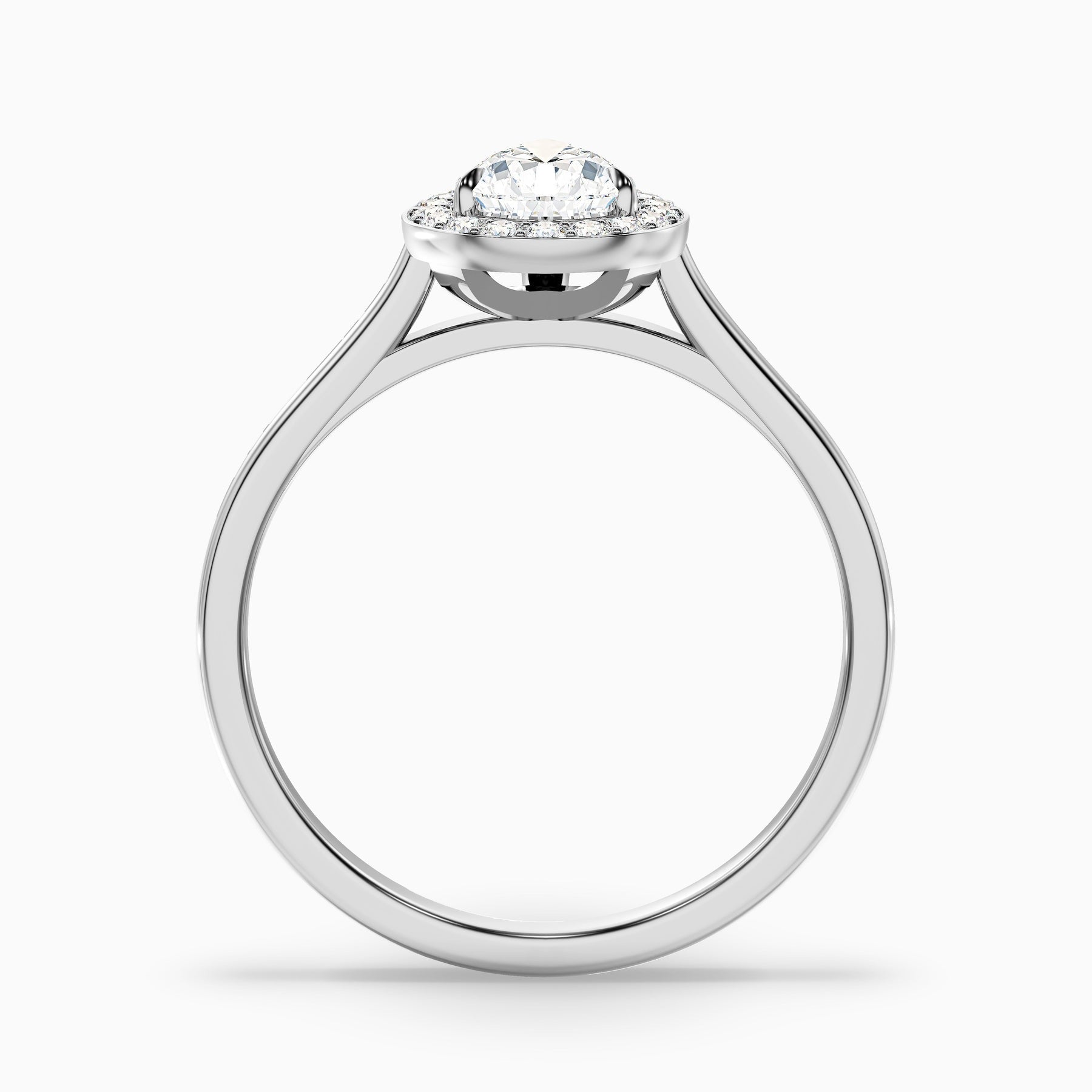 Dresden 1 Carat Pear Halo Lab Grown Diamond Ring
