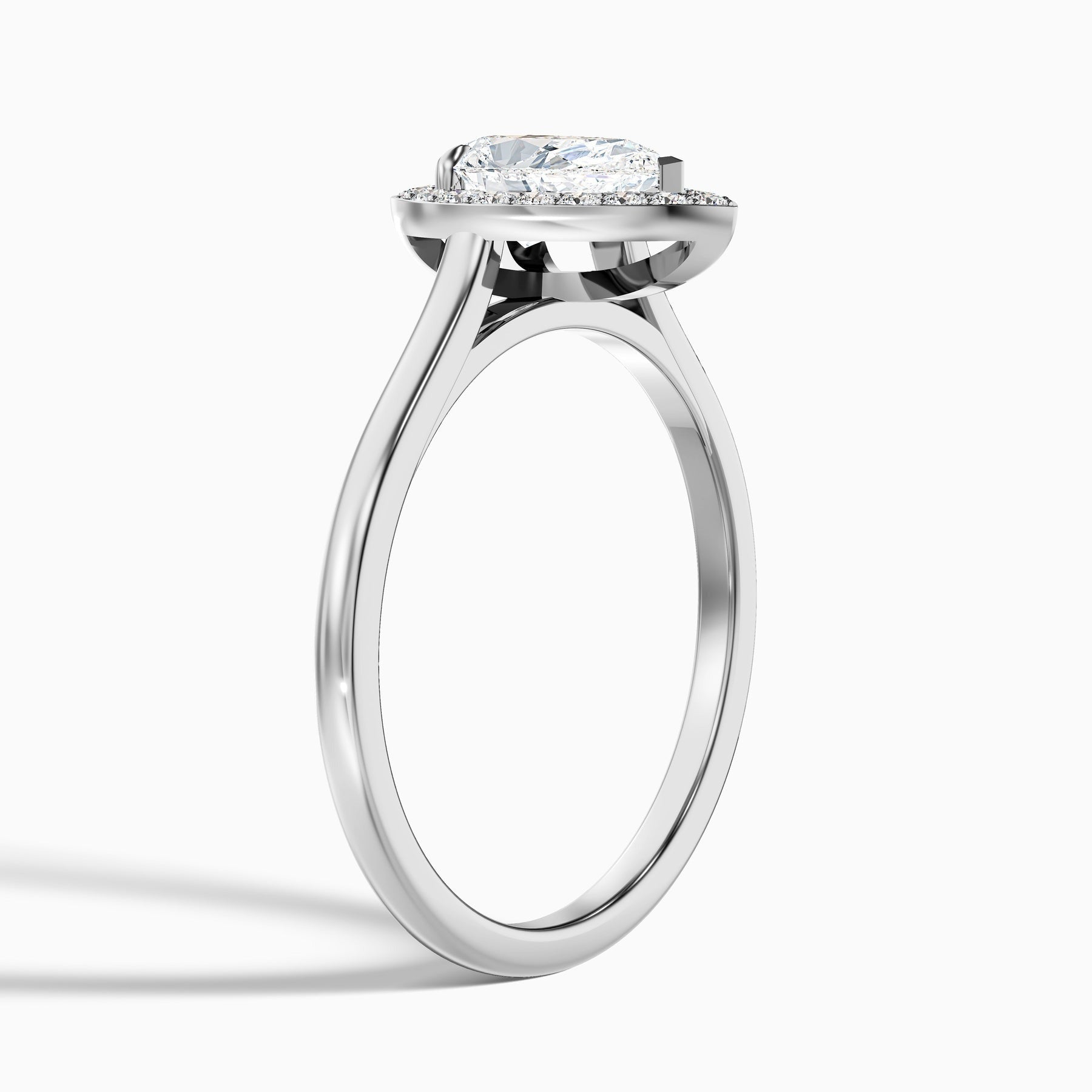 Dresden 1 Carat Pear Halo Lab Grown Diamond Ring