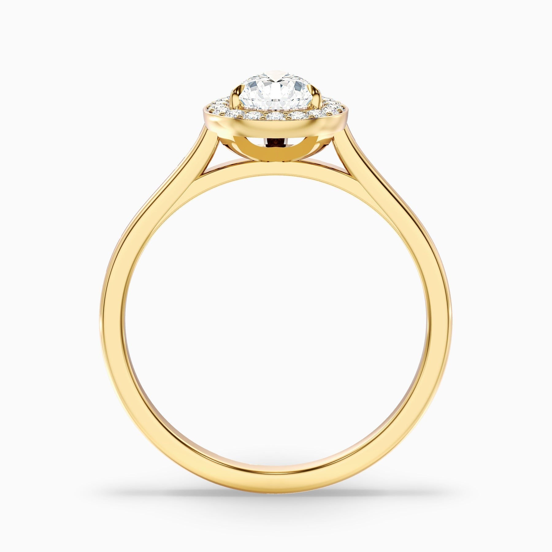 Dresden 1 Carat Pear Halo Lab Grown Diamond Ring