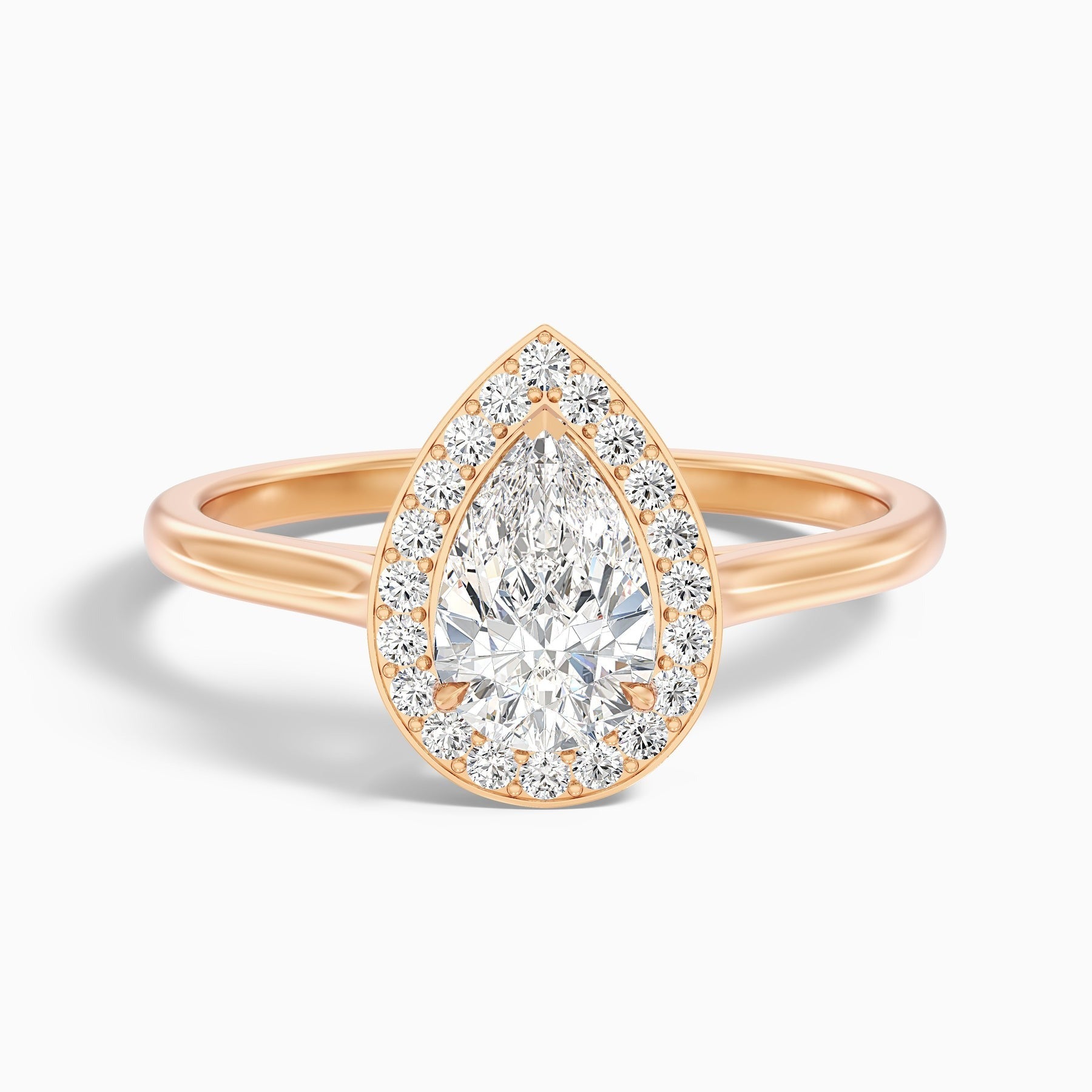 Dresden 1 Carat Pear Halo Lab Grown Diamond Ring