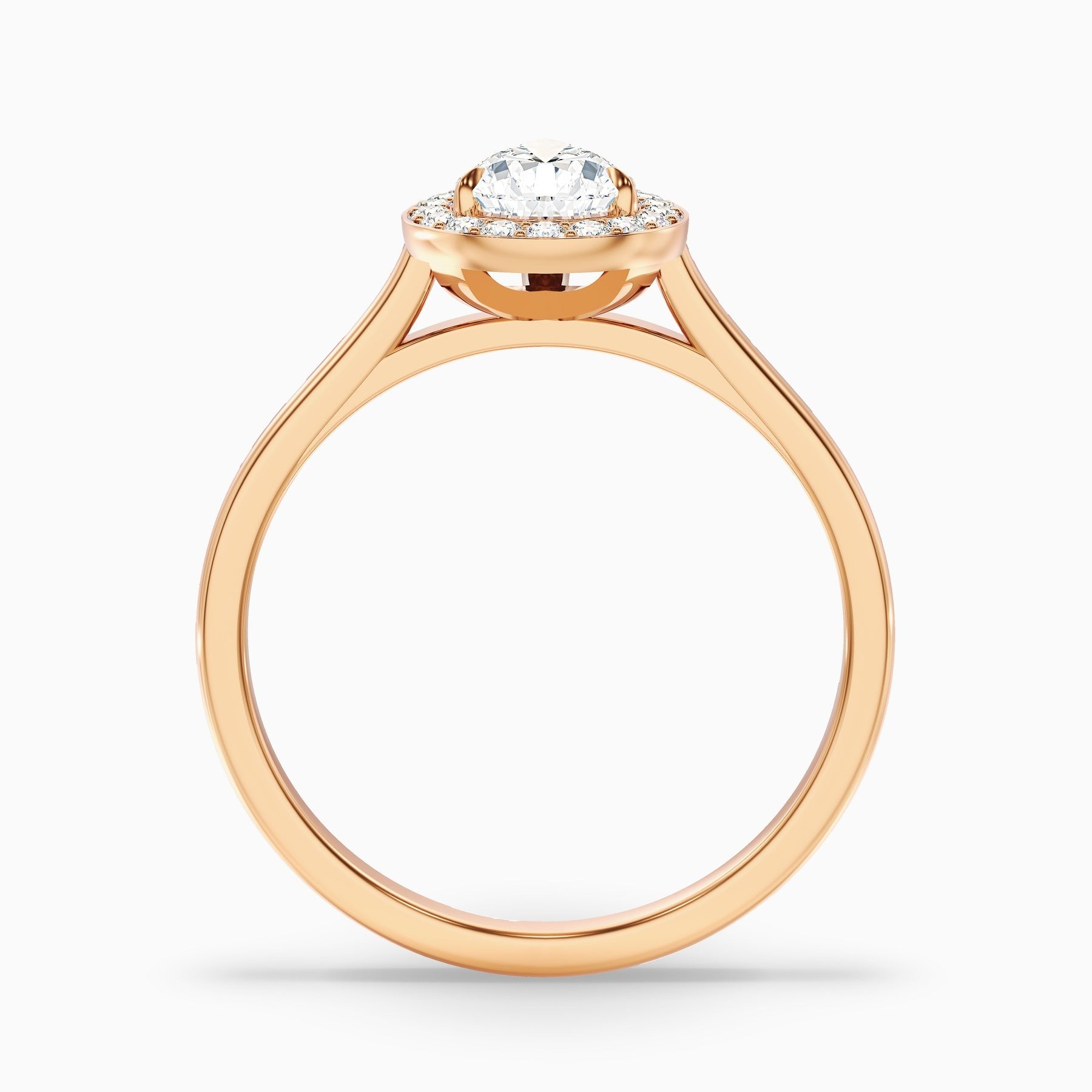 Dresden 1 Carat Pear Halo Lab Grown Diamond Ring