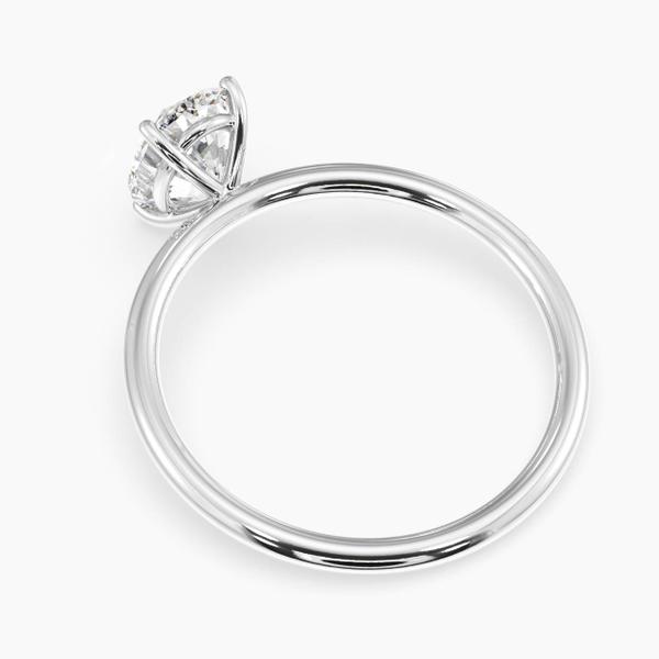 Bloom Oval Solitaire Moissanite Engagement Ring White Gold