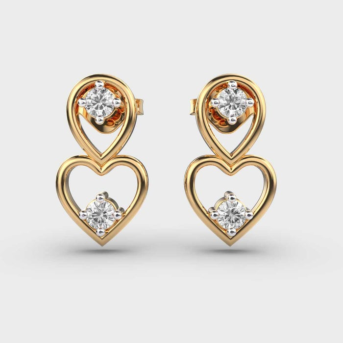 Elegant Solitaire Stud Moissanite Earrings