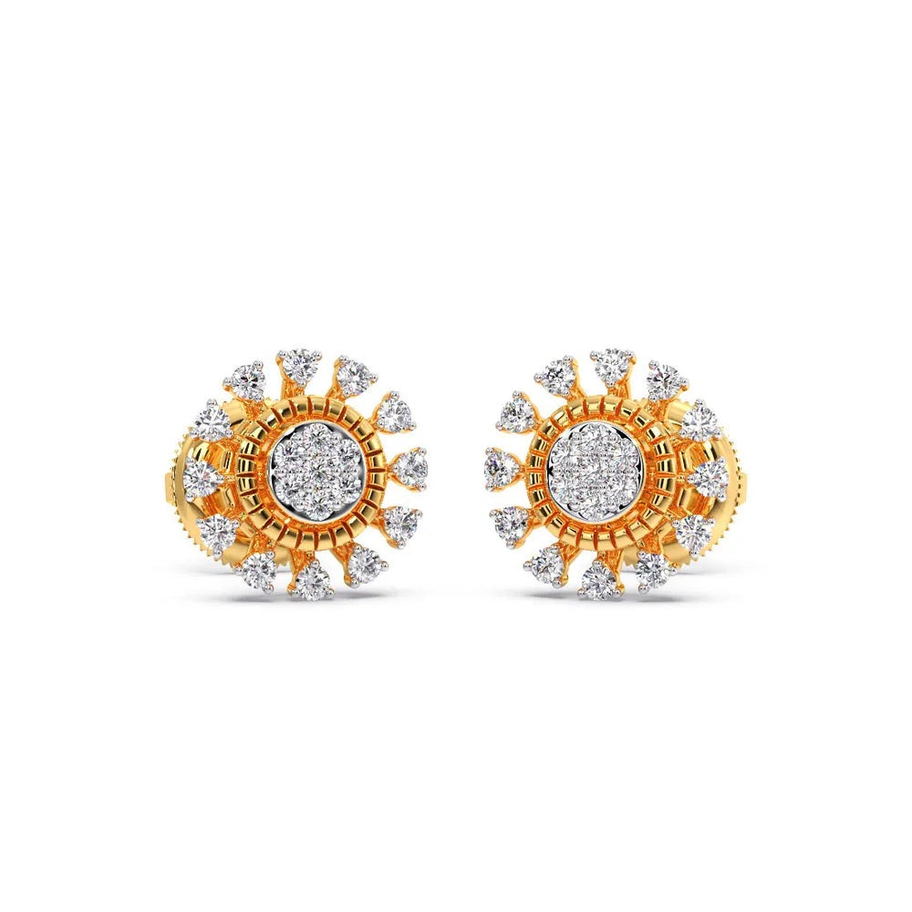 Elegant Lab Diamond Stud Earrings