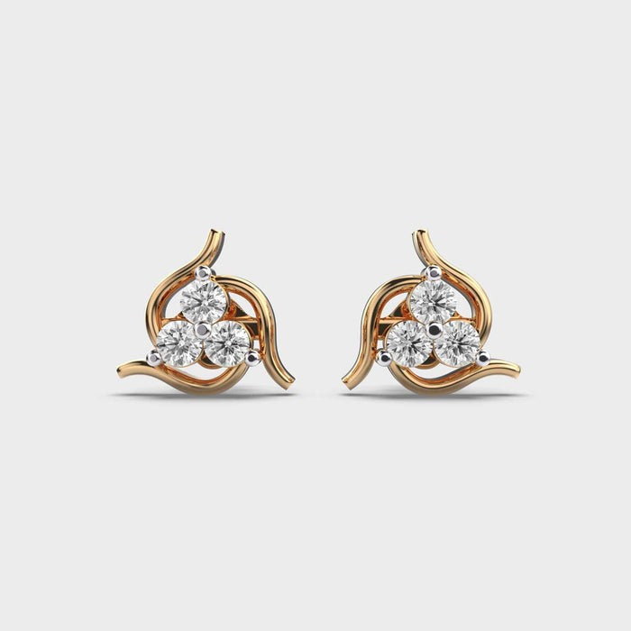 Elegant Stud Lab Diamond Earrings