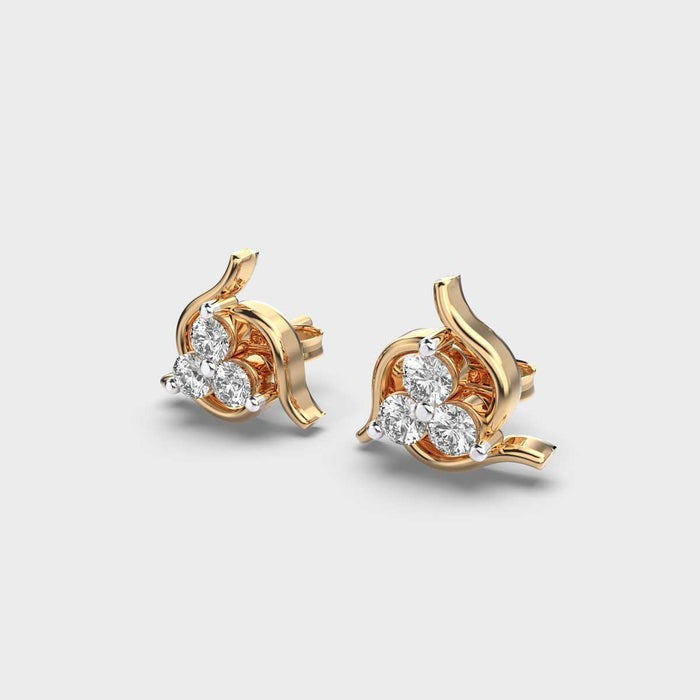 Elegant Stud Lab Diamond Earrings