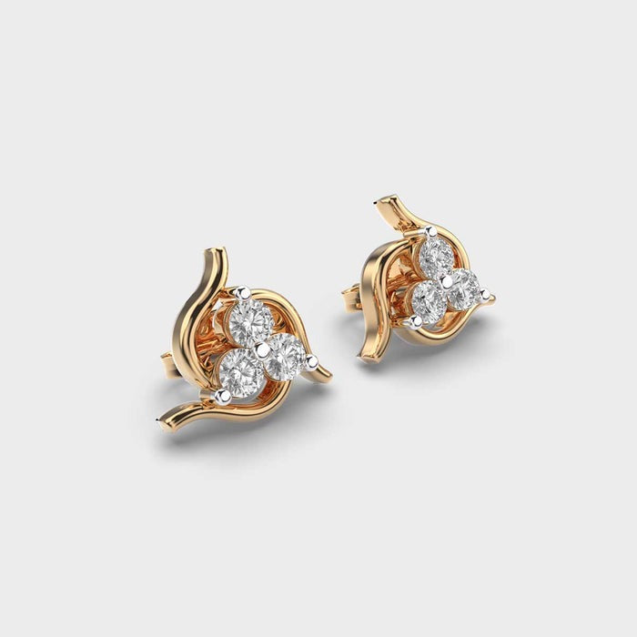 Elegant Stud Lab Diamond Earrings