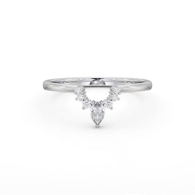 Elin 0.15ct Seven Lab Diamond Pear and Round Wedding Band